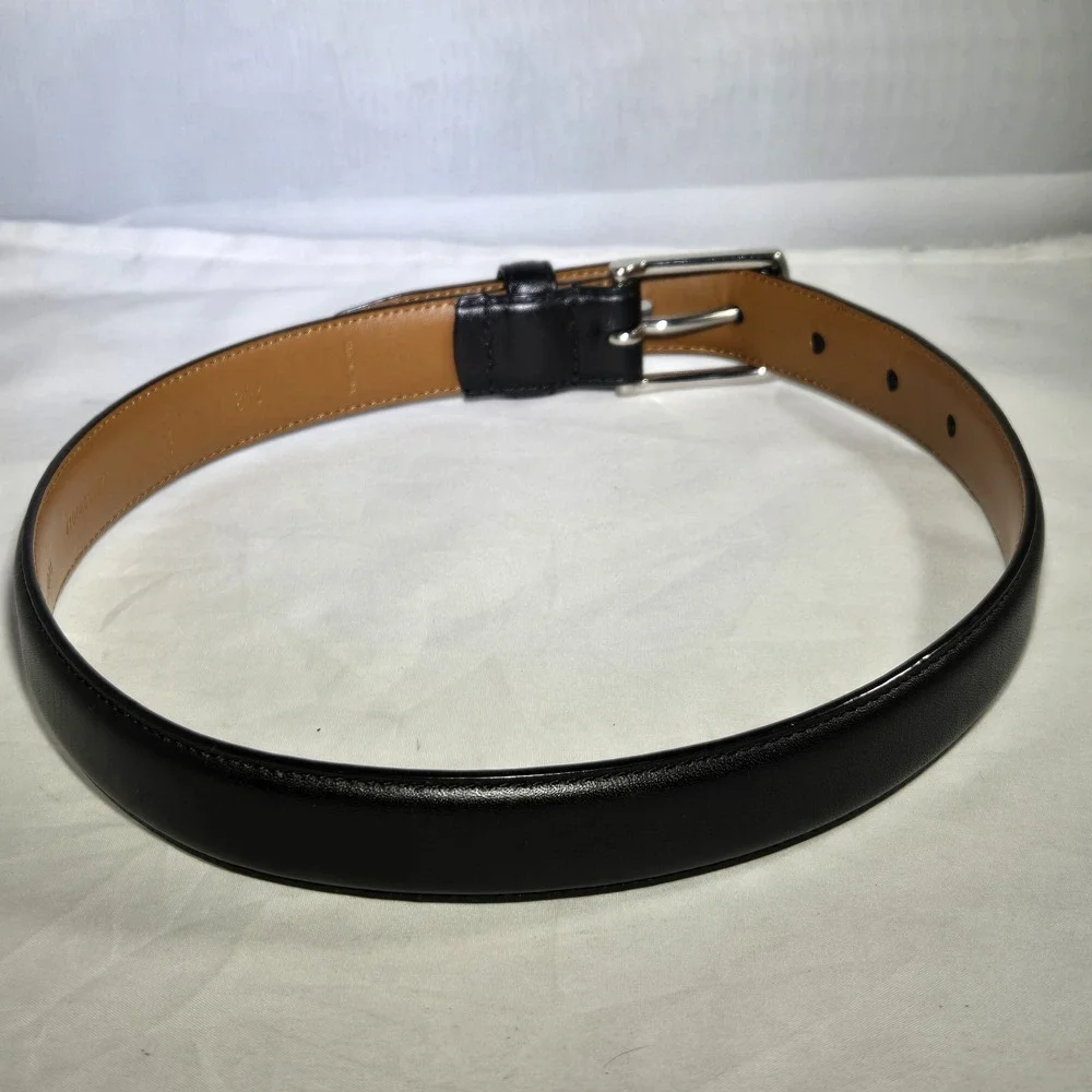Polo Ralph Lauren Belt Italian Leather‎ Youth Belt #111689 Size 22/55 Black
